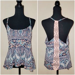 Bella D Multi-colored Spaghetti Strap Tank Top
